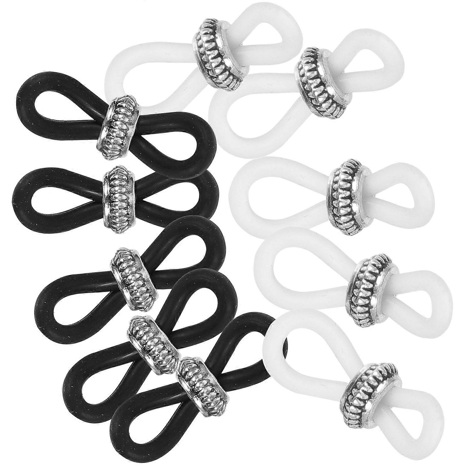 Eyeglass Chain Ends Silicone Connectors for Glasses 60Pcs Replacement