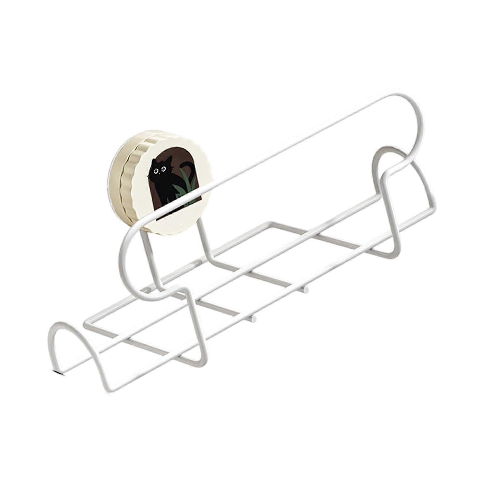 Suction Cup Paper Towel Holder Rustproof Wall Mounted for Kitchen Bathroom Drill Space Saving White