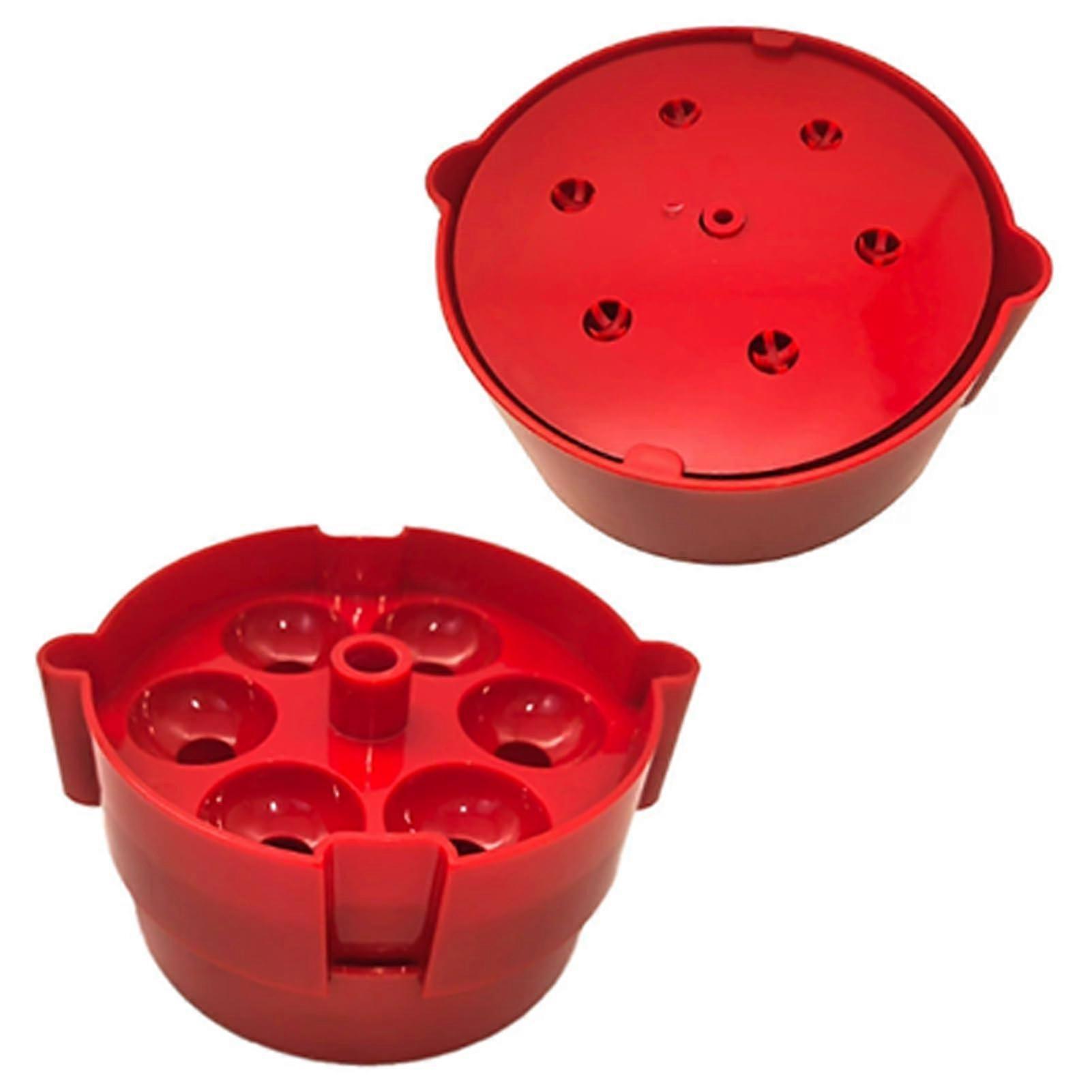 Cherry Pitter 6Hole Ergonomic Cherry Pit Remover Tool FoodGrade Easy Clean Red