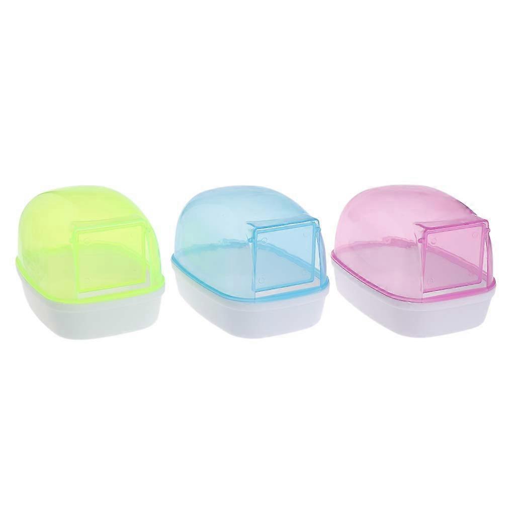 Hamster Sand Bath House with SandBlocking Door for Small Animals, Spacious Interior, Random Color