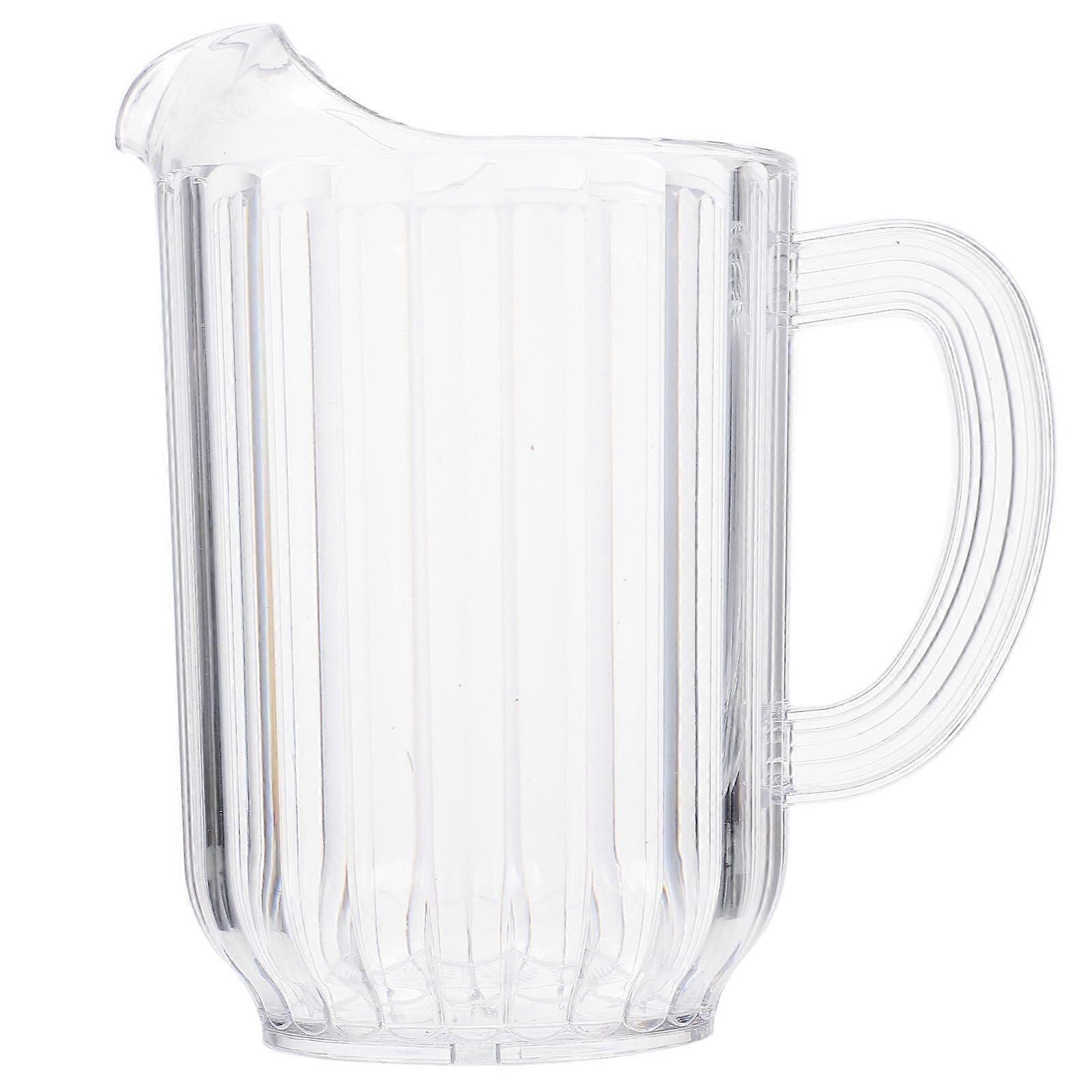 Transparent Water Pitcher with Spill Spout for Cold Drinks, Juice and Beer Serving