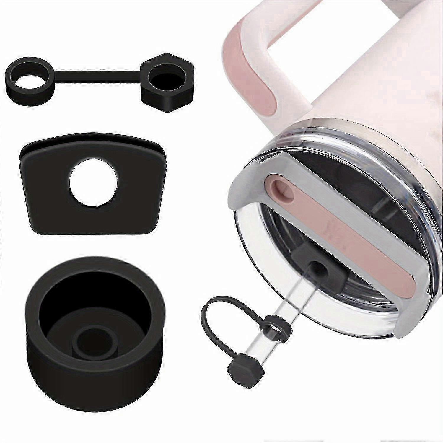 3Pcs Silicone Spill Proof Stopper Set - Mantenha seu Stanley Cup 2.0 40oz/30oz Tumbler Leak-Free!