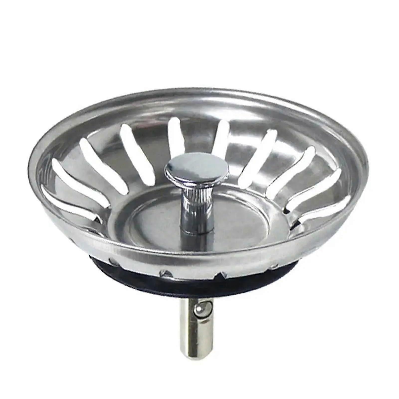 80mm Stainless Steel Kitchen Sink Strainer Replacement Drain Plug Filter Fits Most Sinks