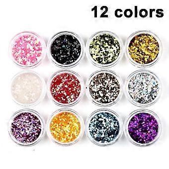 12pcs Glitter Glitter D Potty Top Craft Art je regenboog voor alle S, gezicht voor SHC L S Acryl en regular N