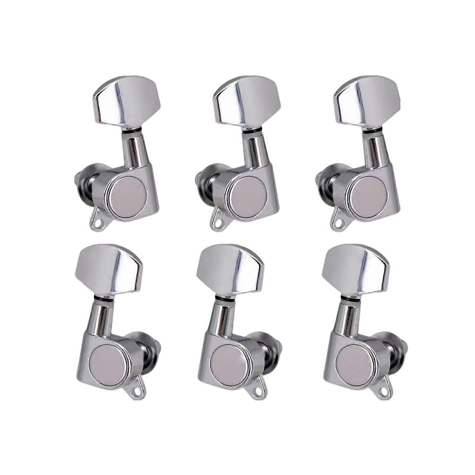 Inline 6R Chrome Guitar Tuning Pegs Machine Heads Tuners