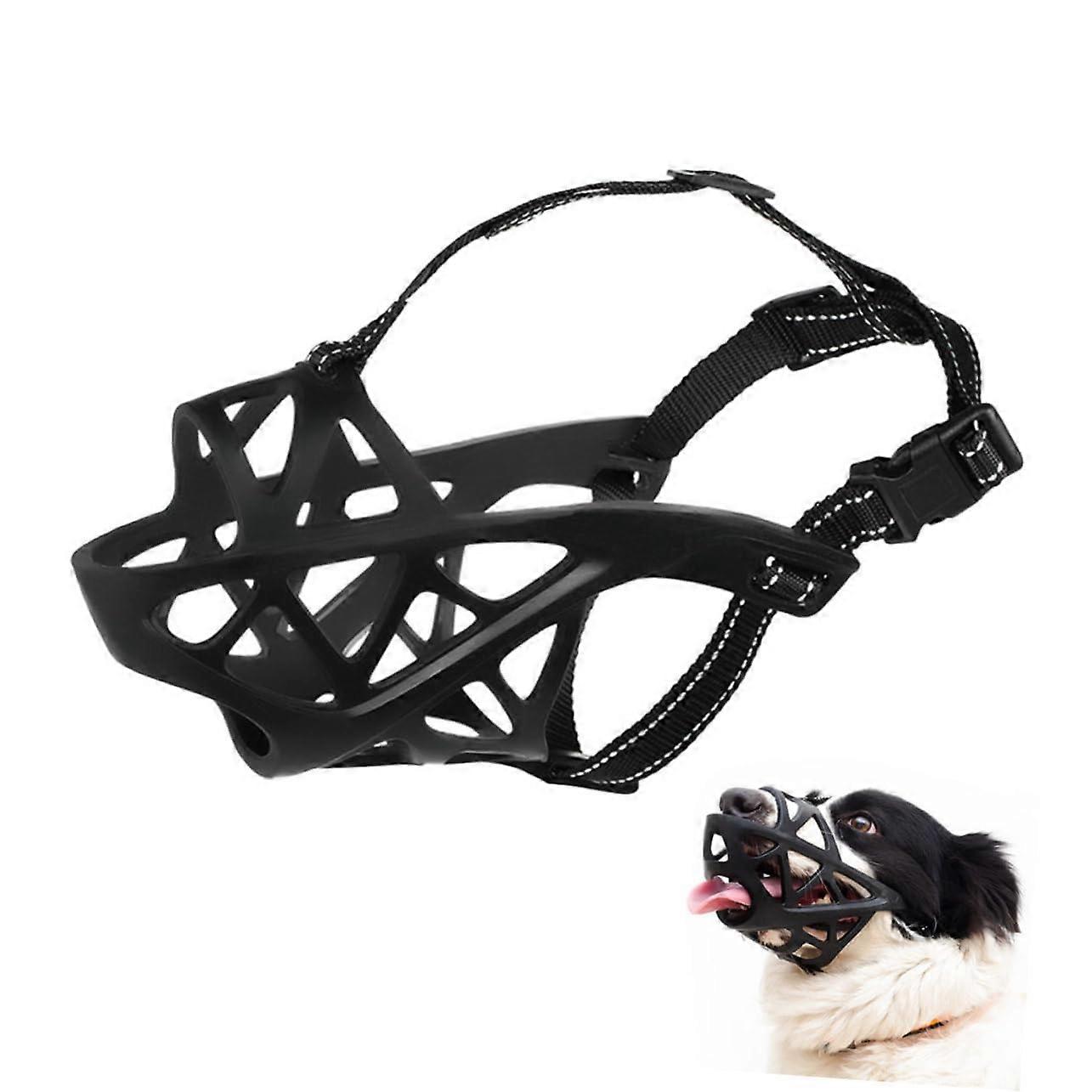 Adjustable Breathable Silicone Basket Dog Muzzle for Barking Biting and Chewing Prevention