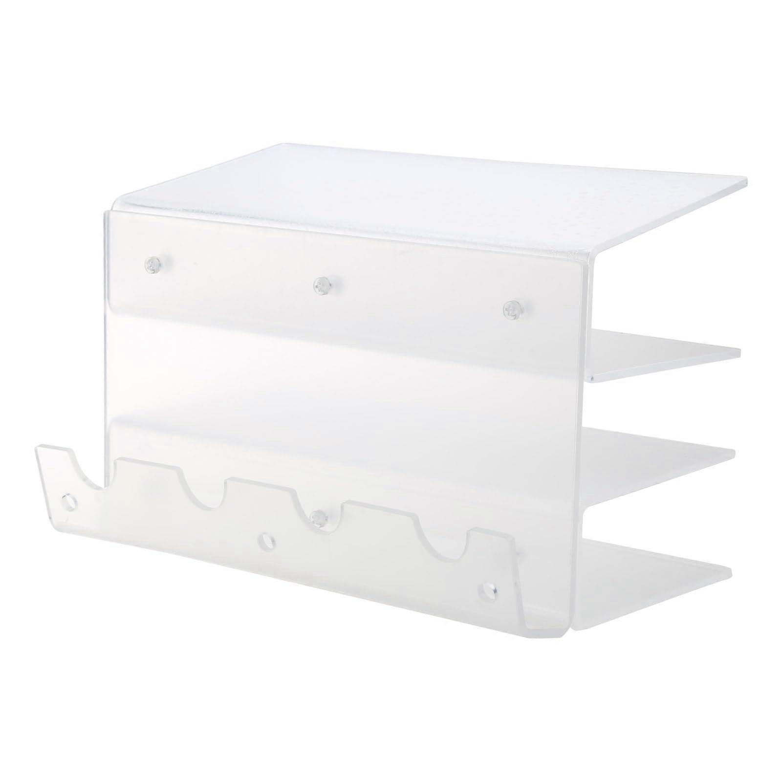 Acrylic Keyboard Stand with Mouse Rack, 3 Tier Clear Desk Organizer and Display Storage