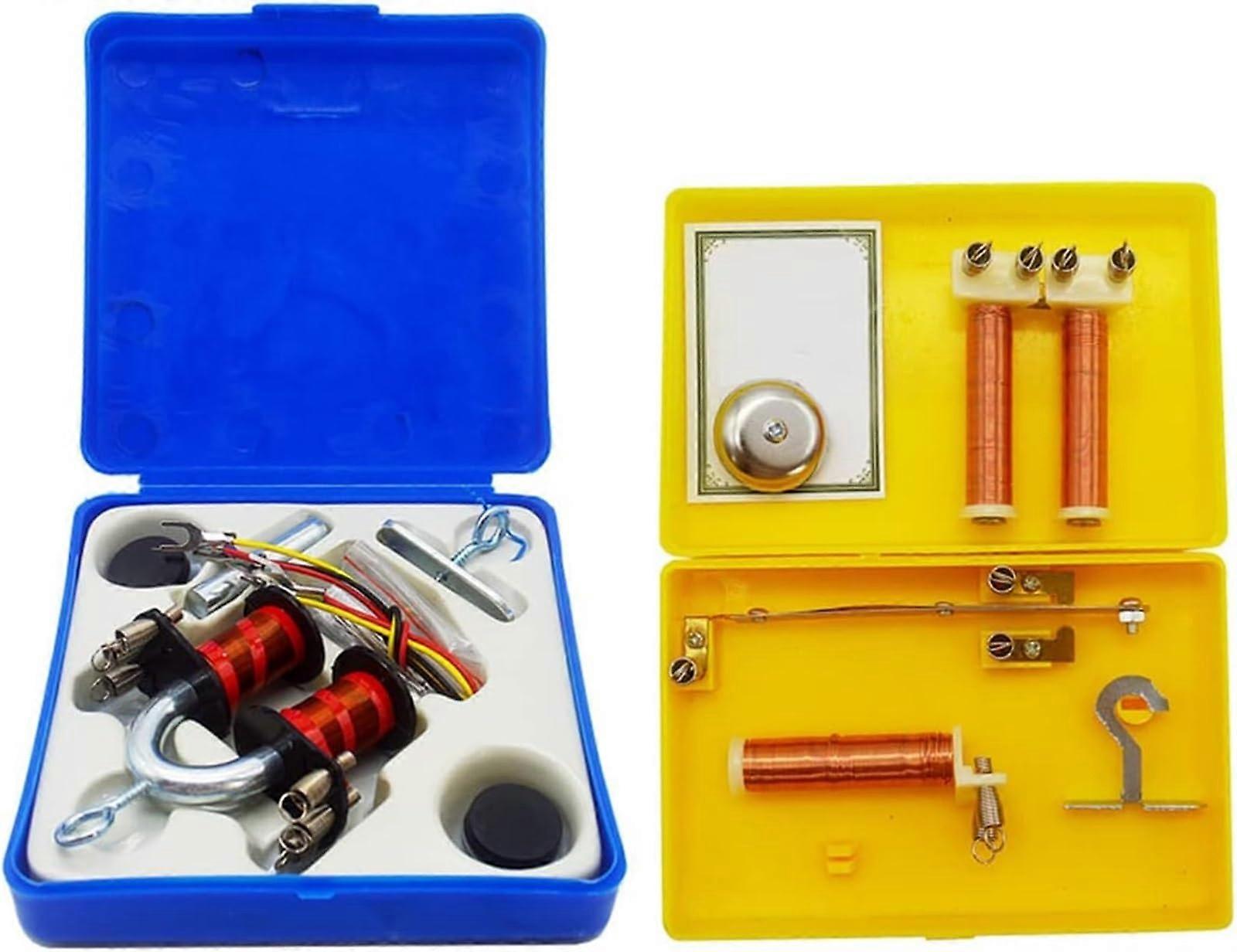 Electromagnet Experiment Kit with Adjustable Current Control, Visual Magnetic Strength Test for School Labs