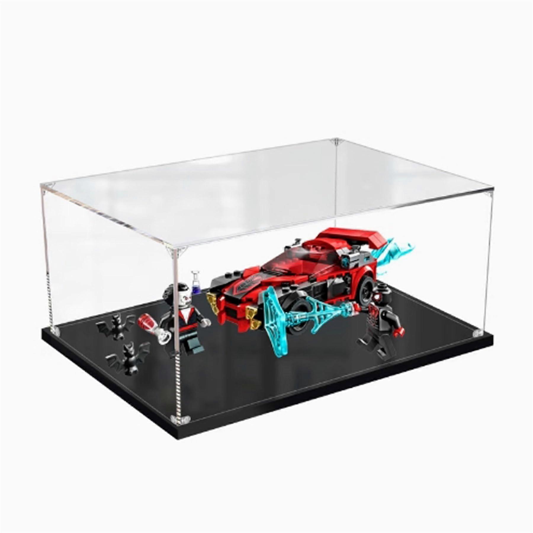 Display Case Dustproof Acrylic Box for  76244 with Clear Showcase and Black Base 2mm