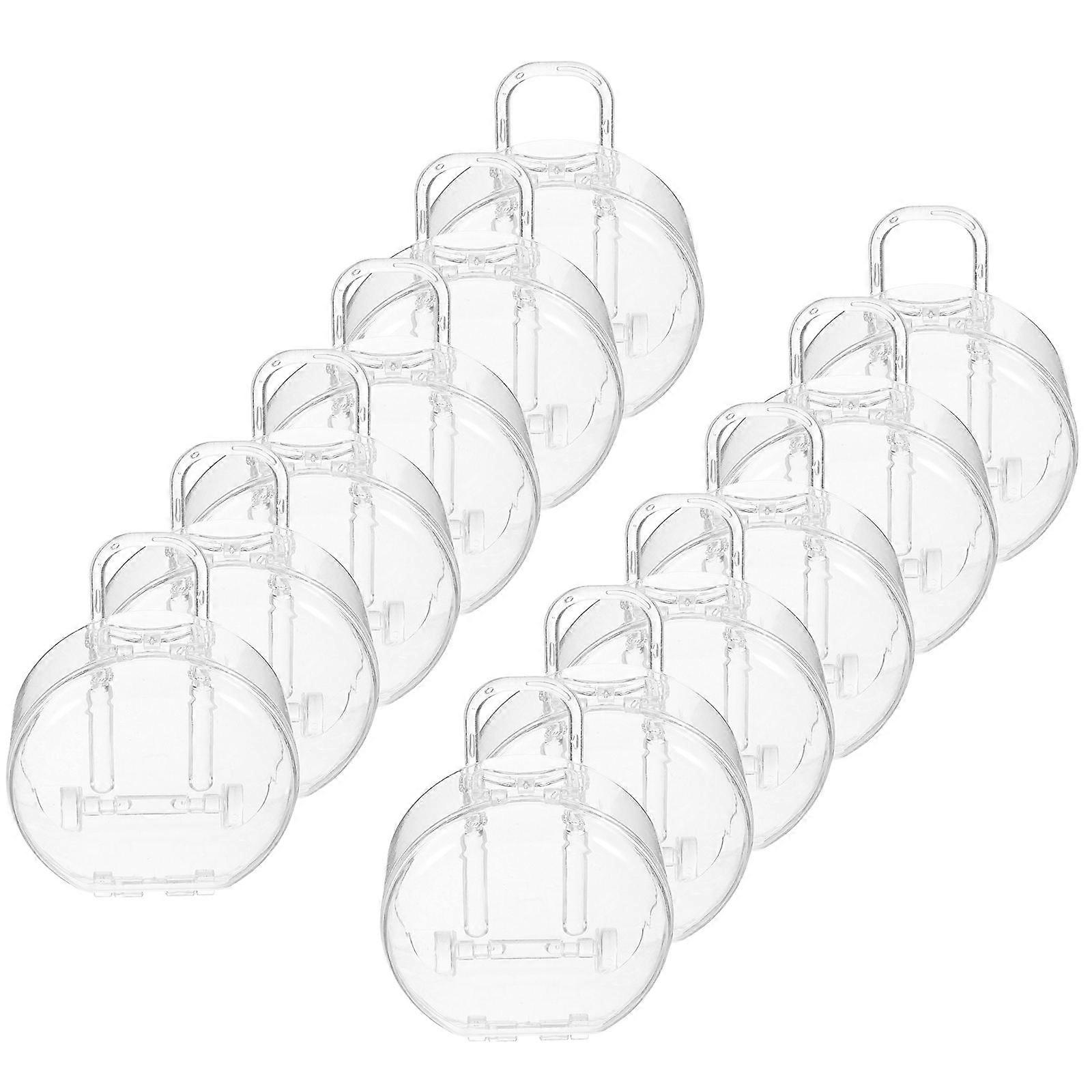 Mini Suitcase Gift Boxes Round Candy Boxes for Storage 12Pcs Transparent