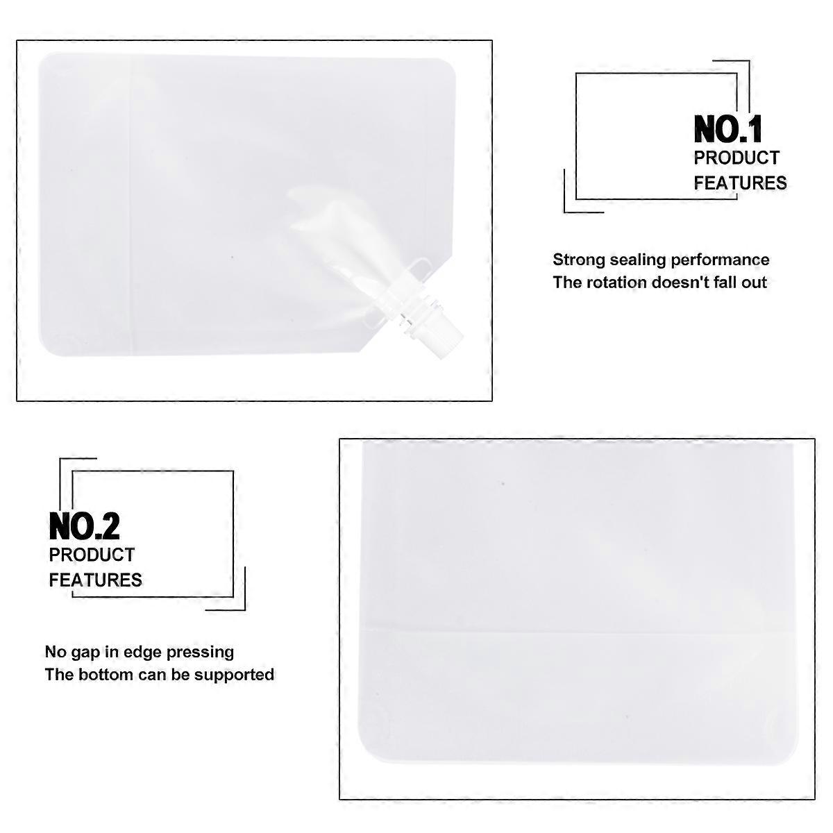 Beverages Pouch Storage Solution 20Pcs Transparent Suction Nozzle Bags