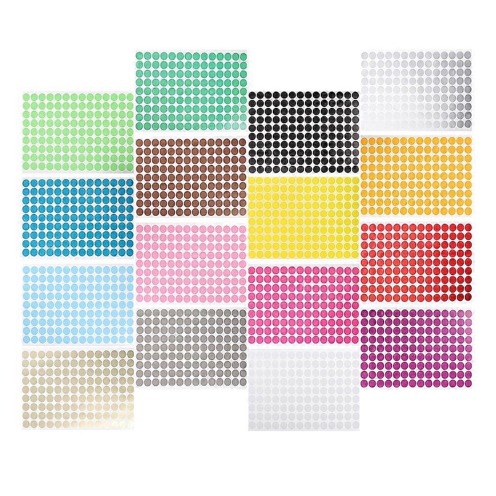 Round Colored Dot Stickers for Office 32 Sheets Self-Adhesive Numbered Stickers