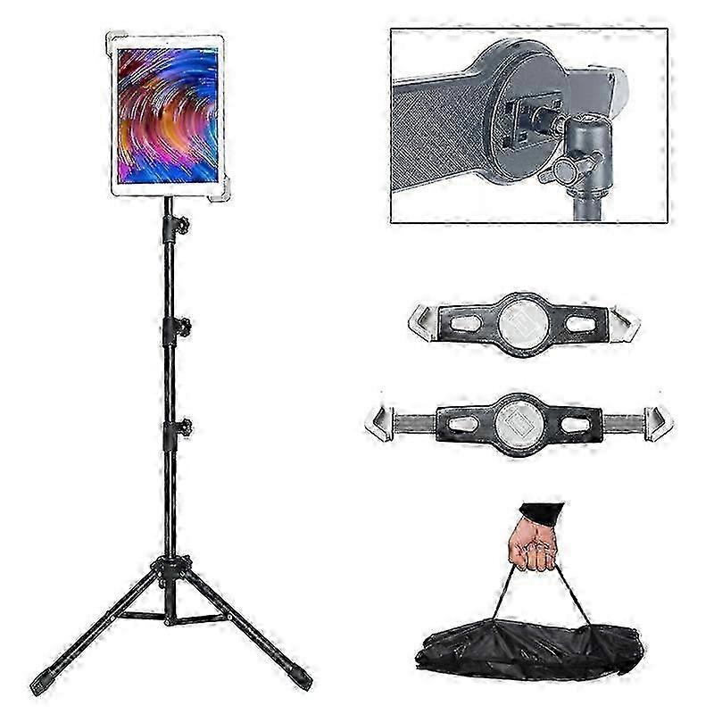 1.6m Adjustable Tablet Stand Floor-Standing Retractable Mobile Phone Tripod