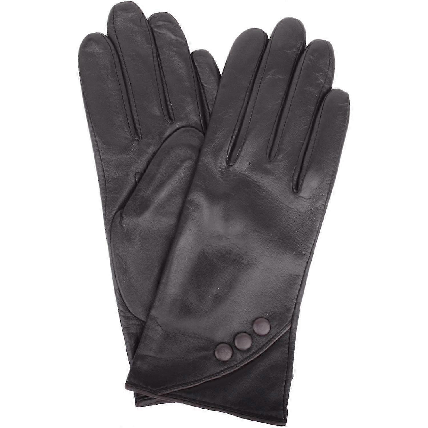 Soft Leather Stylish Winter Glove / Gloves with Button Design