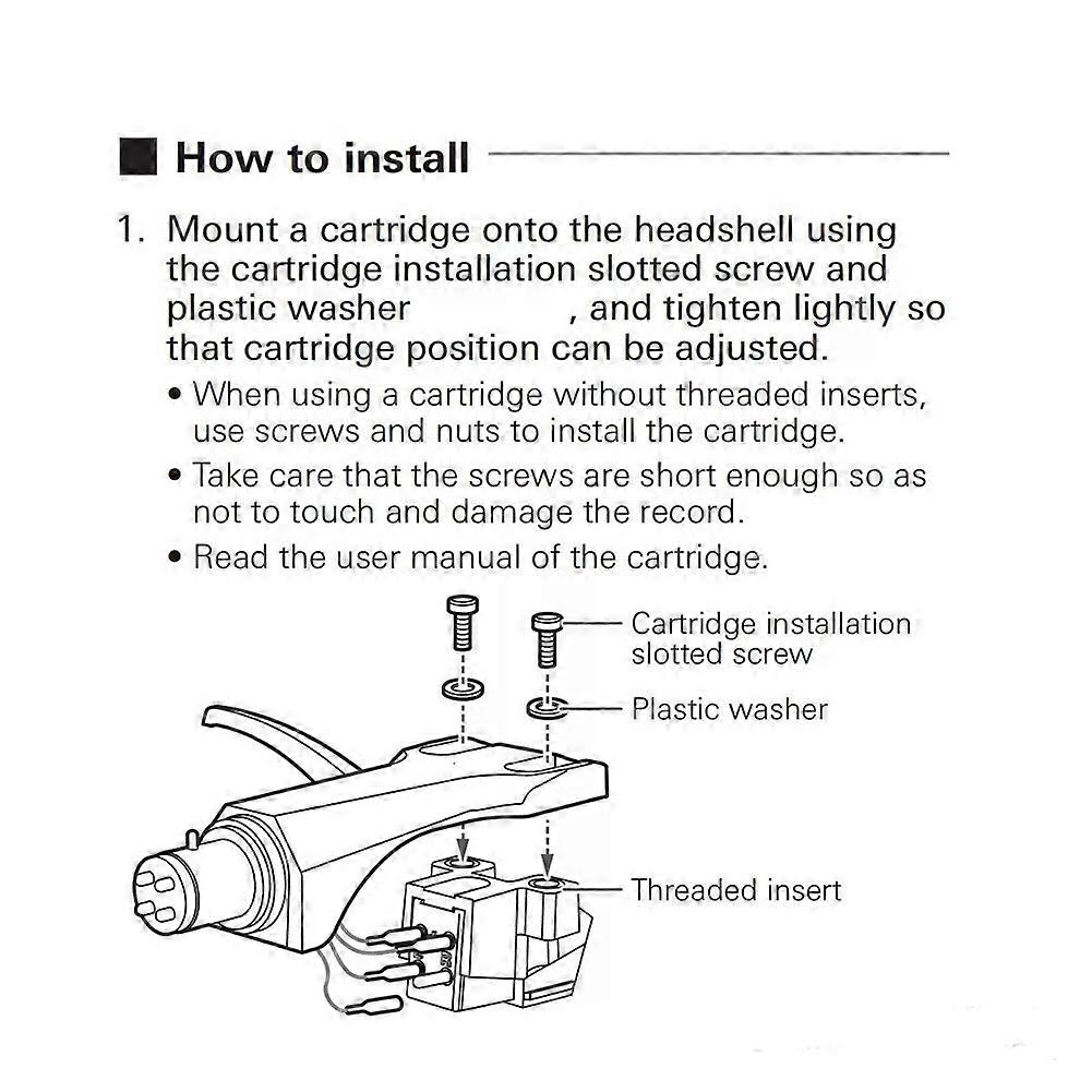 Vinyl Record Player Headshell Phonograph Turntable Replacement Headshell with 4pcs Wires for Record Player A