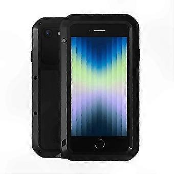 Rugged Metal Case with Tempered Glass for SE 2022/SE 2020/8/7 Models