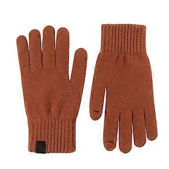 Gants tricotés chauds d'hiver pour femmes AWZXDE, couleur unie, compatibles avec les écrans tactiles pour appareils intelligents, orange, A