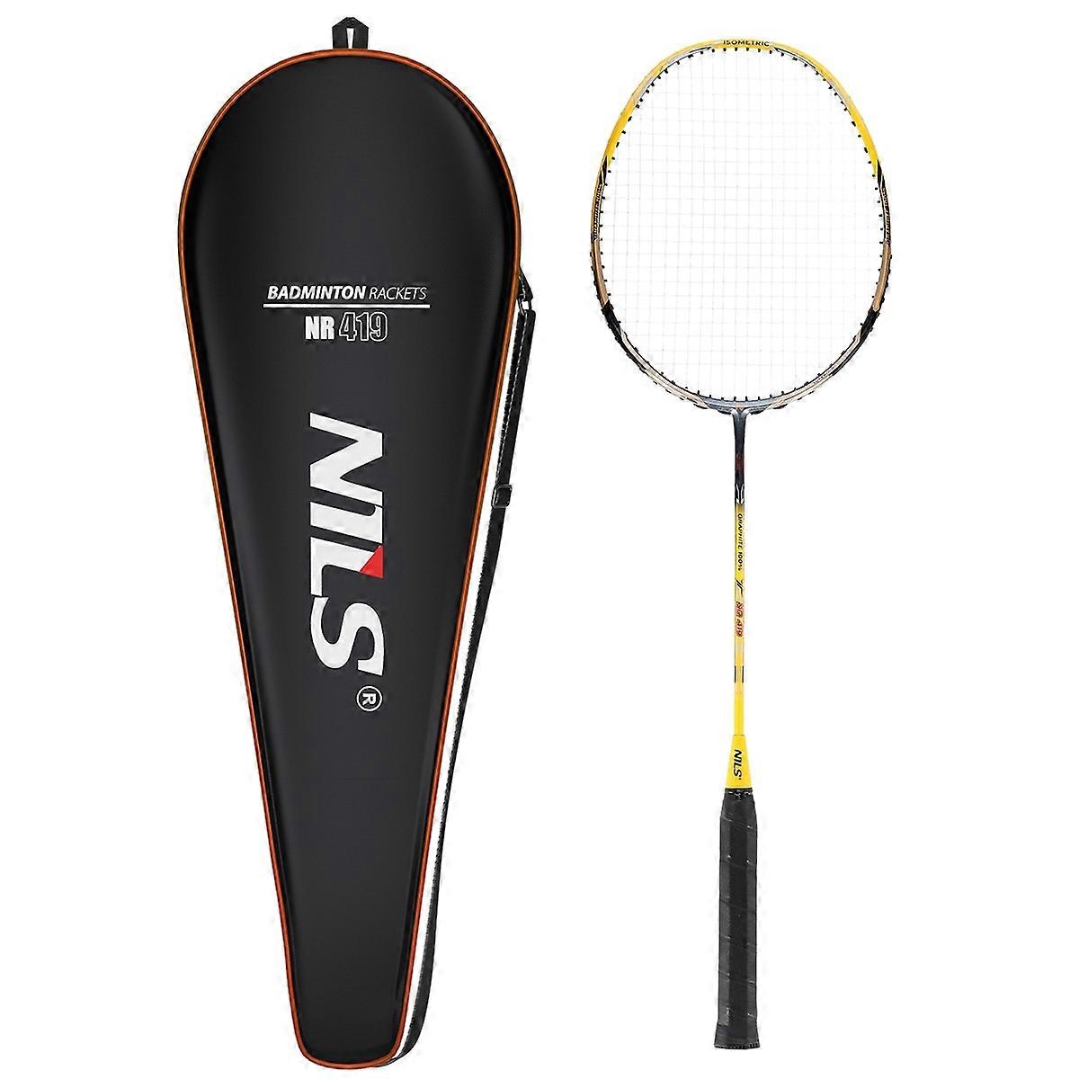 Badmintonracket i kol med lock