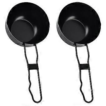Camping Pot 2Pcs Iron Stewpan Outdoor Cooking Pot for Picnic Use