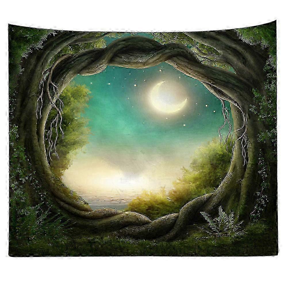 2Pcs Forest Pattern Tapestry Wall Hanging Decor For Home Decoration