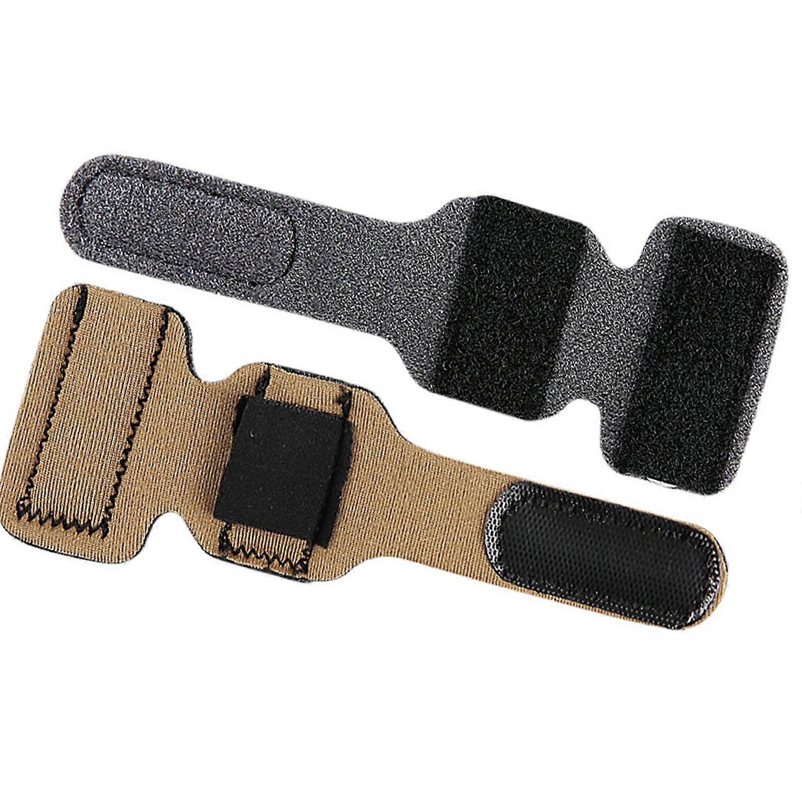 Supportive Toe Splint For Hammer Toe Correction With Soft Padding And Adjustable Straps  gray brown os