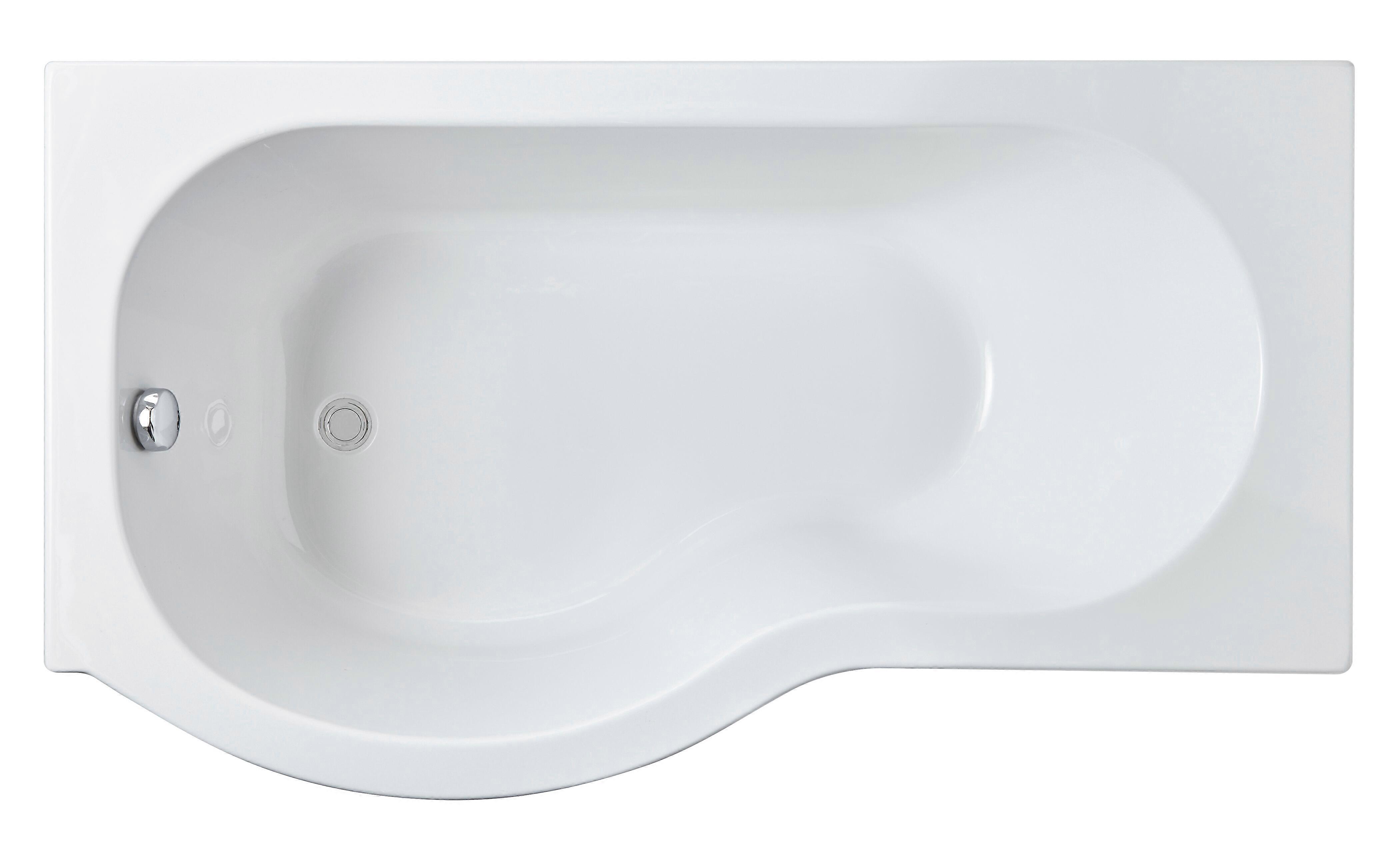 1500mm P shaped showerbath LH