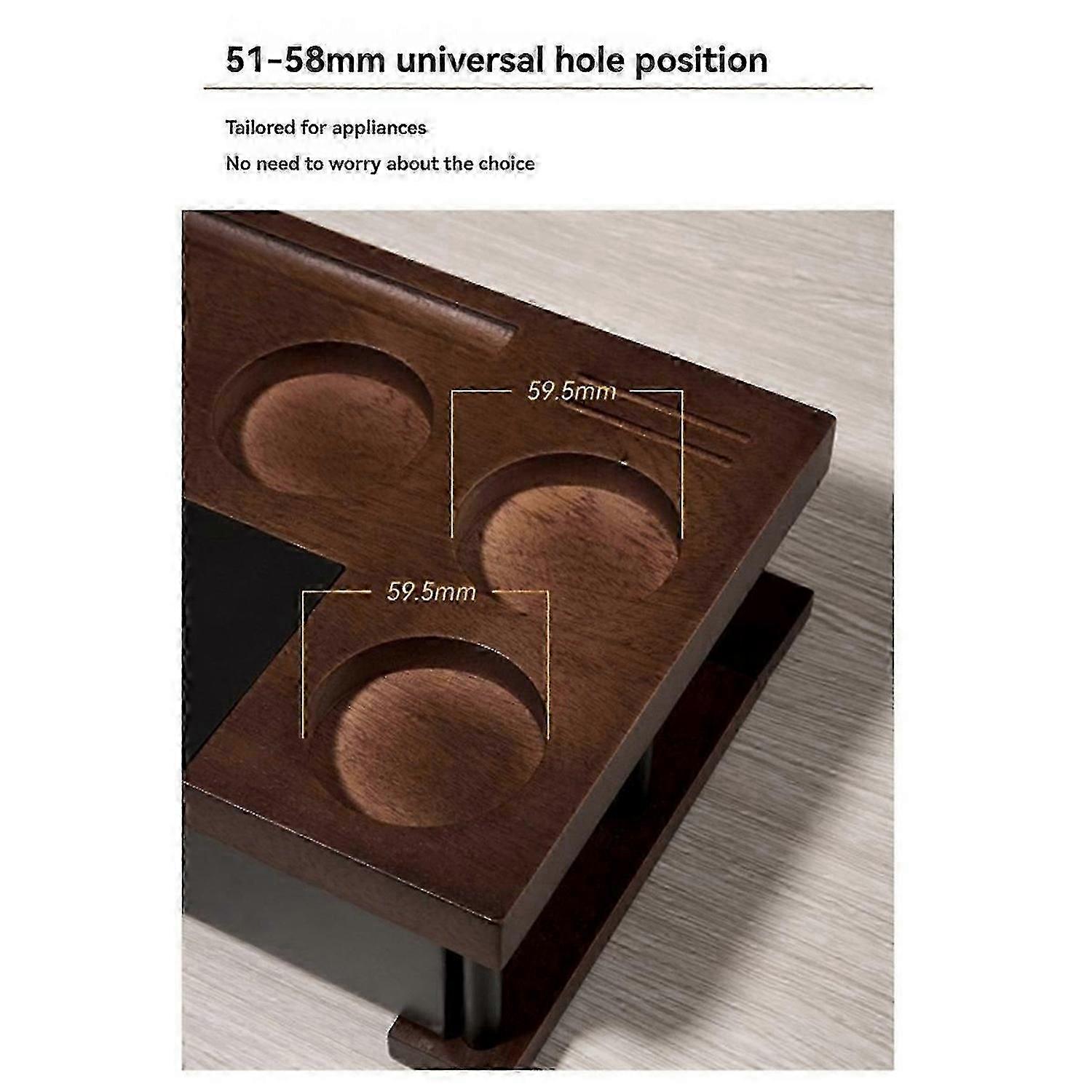 Espresso Tamping Station Multifunctional Solid Wood Powder Pressing B