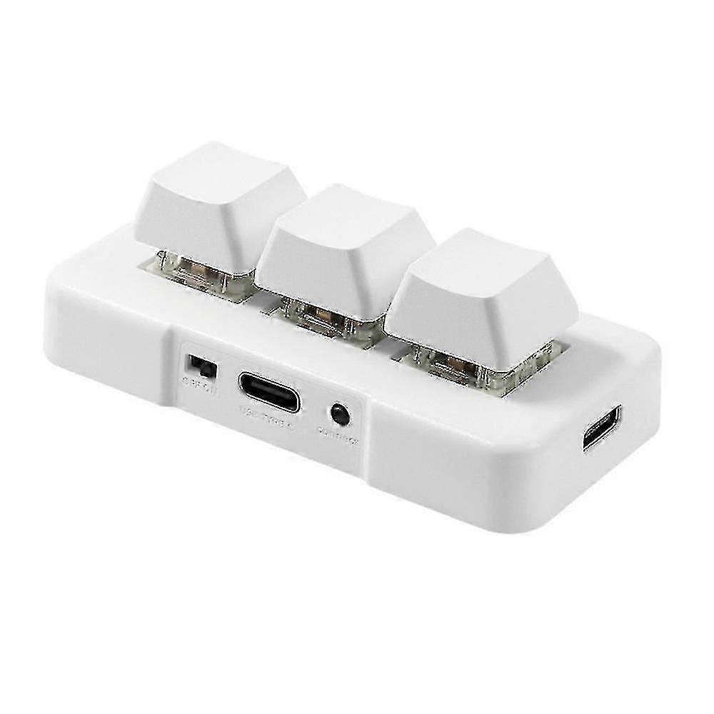 3-key Mini Customized Keyboard With Mechanical Blue Switch
