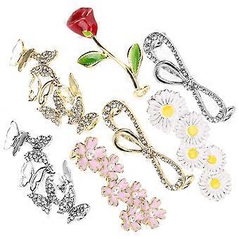 7stk Snørebånd Charms Butterfly Blomst Snørebånd Charm Clips Sneaker Snørebånd Dekoration