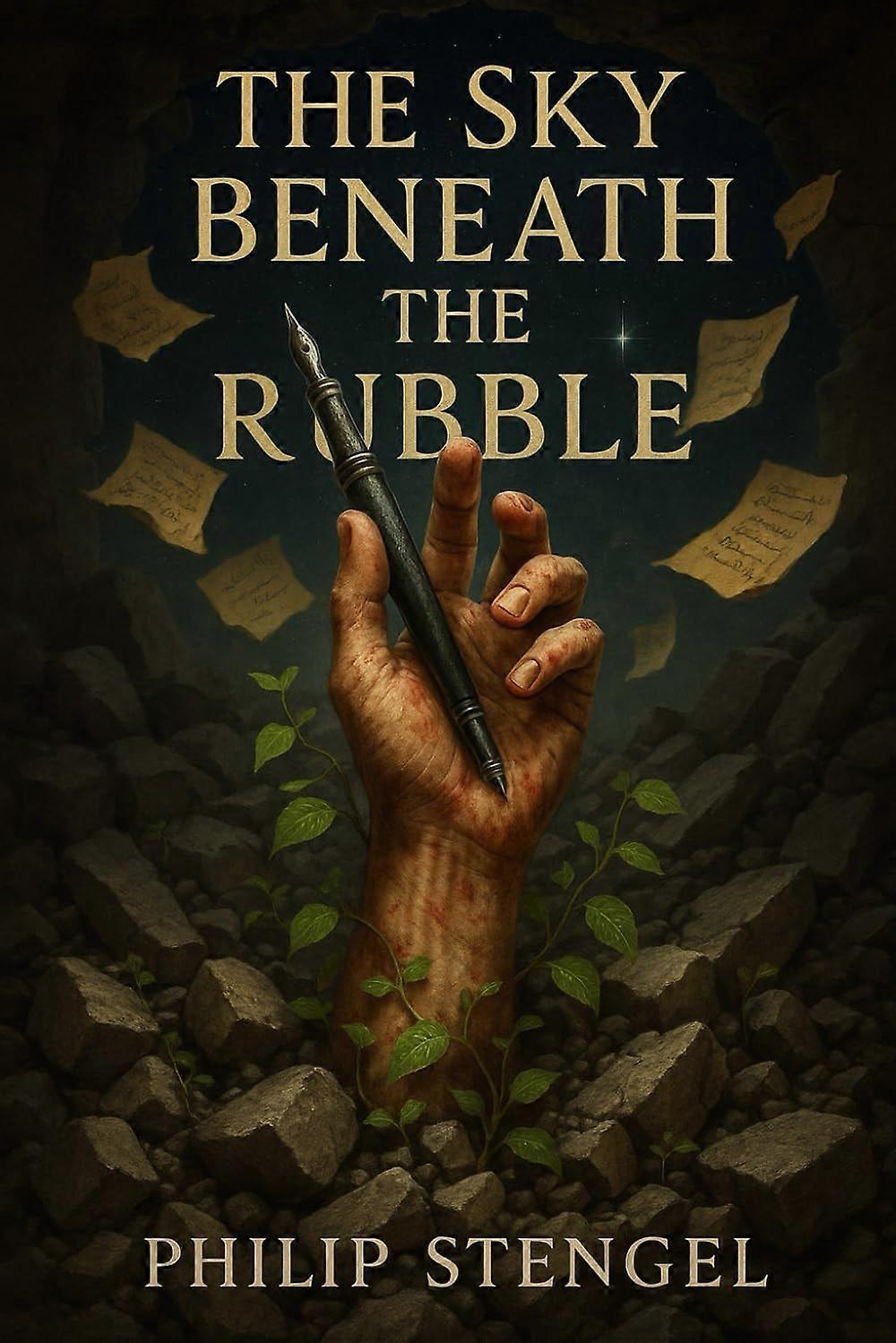 The sky beneath the rubble