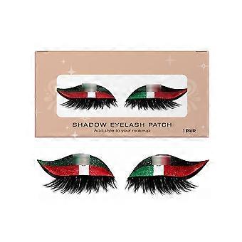 World Cup National Flag False Eyelashes Lightweight Comfortable 3D Fluffy Volume Natural Wispy Easy-to-Apply Fake Eyelashes for Festival Party Cosplay