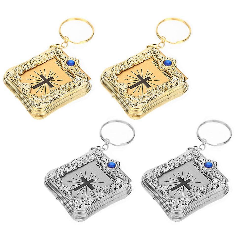 Mini Bible Keychains Assorted Chain for Decor 12Pcs Set
