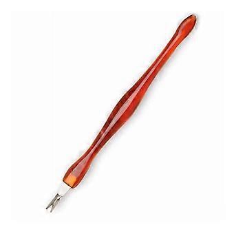 Nail Tool Keratin Remover Dead Skin Fork Dead Skin Knife Dead Skin Shovel V-shaped Dead Skin Tool 2 Pieces Wine Red