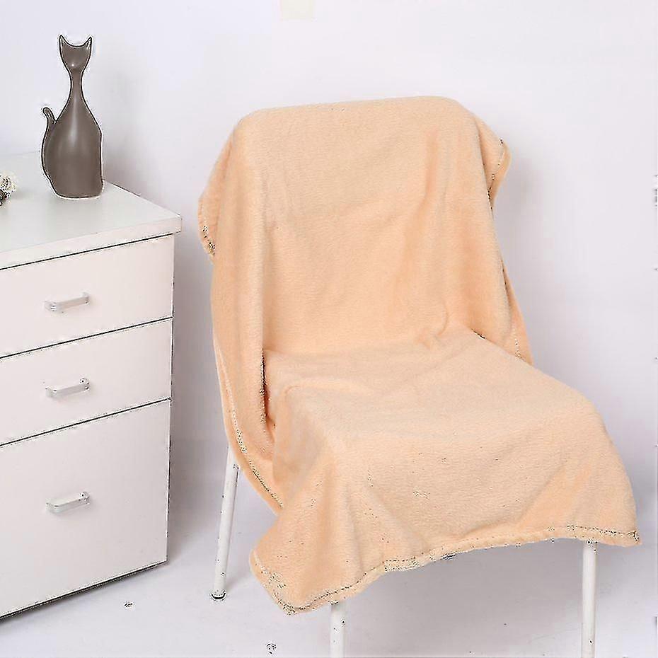 Solid Color Soft Blanket Coral Fleece Material Practical Small Blanket
