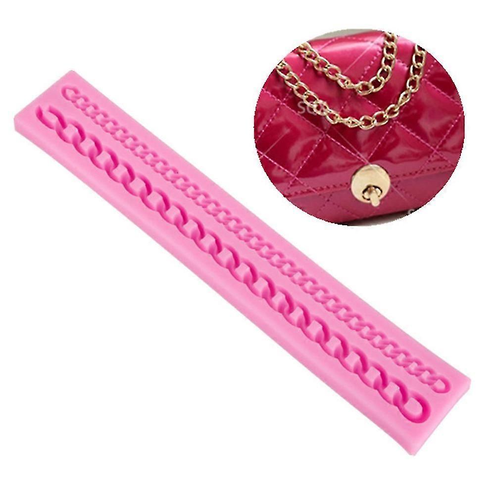 Silicone Cake Mold Chain Shape Tool for Cake Decorating Pink