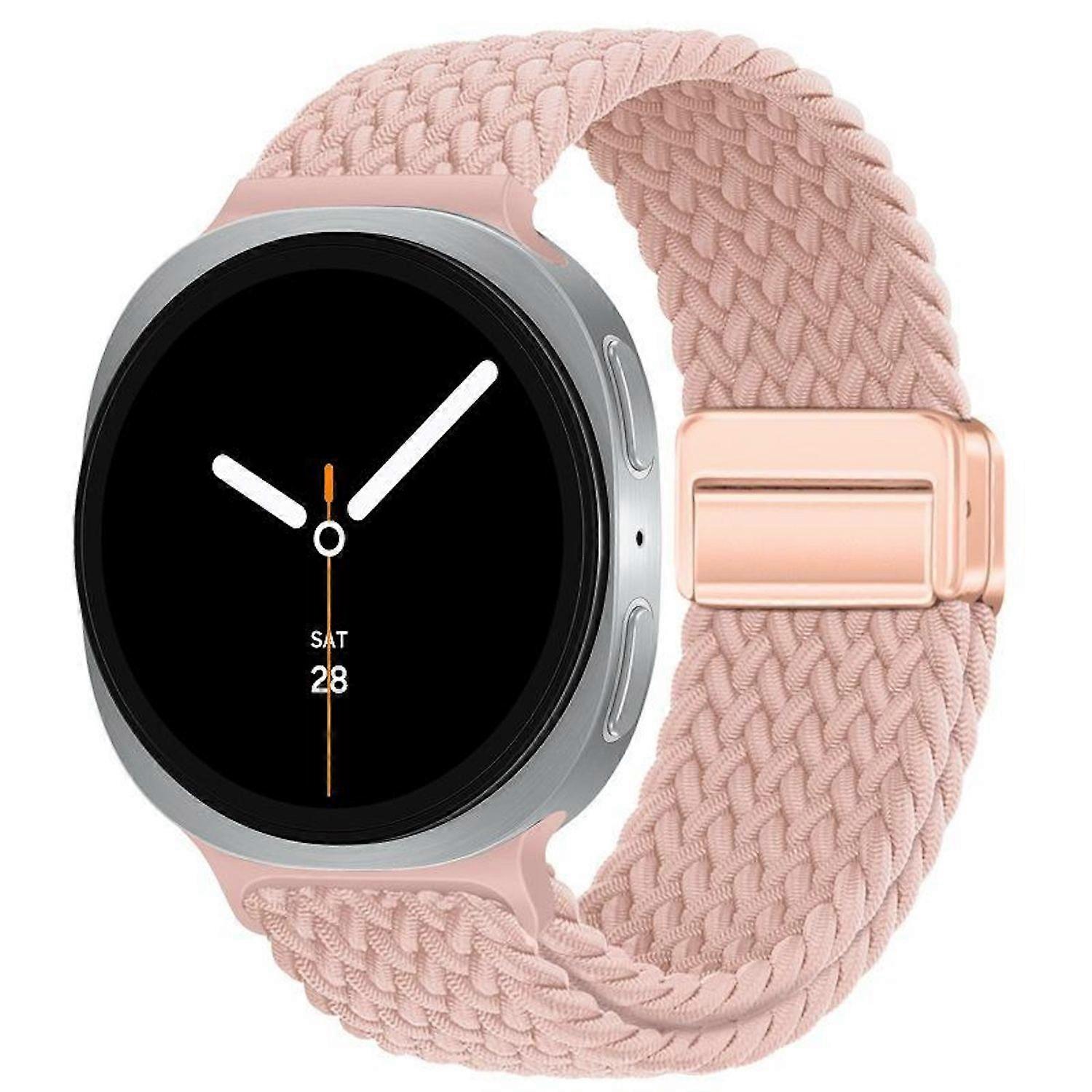 Magnetic closure nylon strap for Samsung Galaxy Watch 8 / 8 Classic Loop Pink