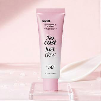 PDRN Hydrating UV Sun Serum SPF 50+, Lightweight No White Cast Sunscreen with Panthenol, Fast Absorbing Cooling Daily Sunscreen 50ml