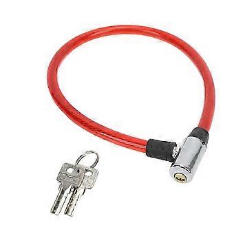 Sturdy Durable Steel Wire Bike Cable Lock Portable Easy Operation for Bike Motorcycle Gate Red