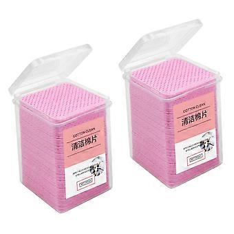 Eyelash Extension Glue Wipes 400PCS Lint-Free Disposable Cleaning Pads for Salon and Home Use