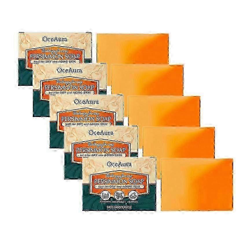 1-5x Persimmon Soap for Body Odor, Soap Odor Eliminating Persimmon Soap Bar