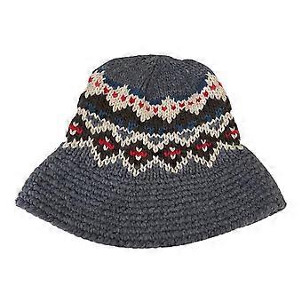 Herbst-Winter-Strickmütze, süße, warme Wollmütze für Damen und Mädchen, 56–58 cm, Grau, 1 Stück