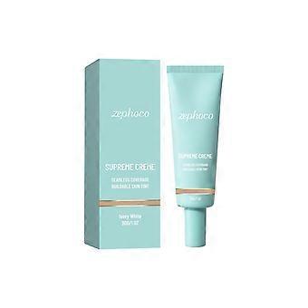 Zephoco base makeup color matching cream (ivory white) moisturizes and moisturizes the skin, locks in moisture, and is lightweight and comfortable wit