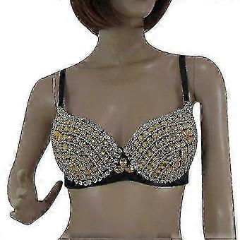 Women's Glitter Sparkle Belly Dance Beaded Sequined Bra Top