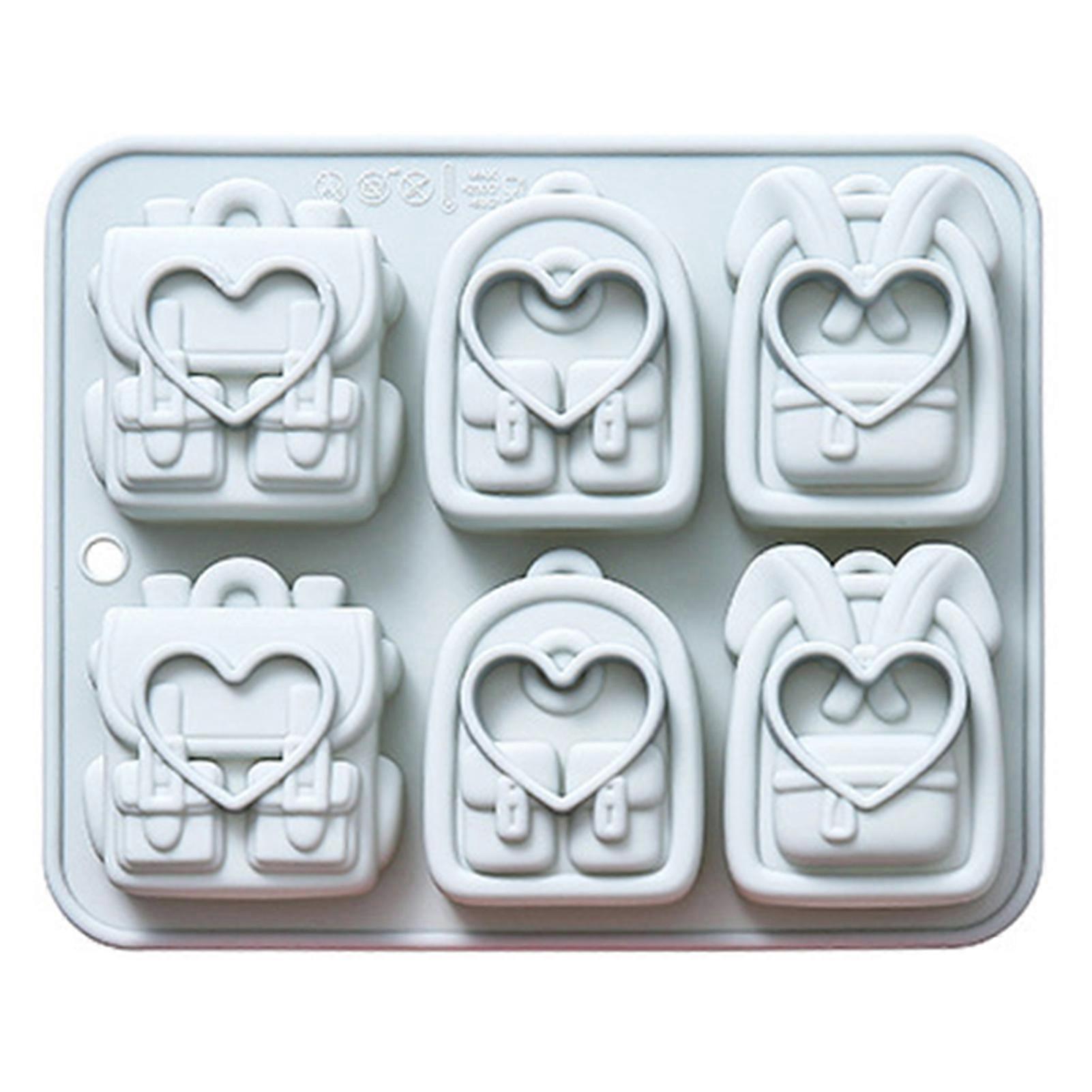6 Cavities Backpack Shape Silicone Mold Versatile Multi-Purpose Tool for Chocolates & Truffles Cake