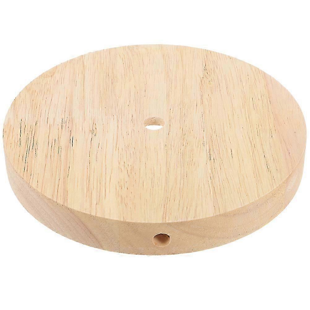Durable Round Wood Base for Versatile Lighting Applications