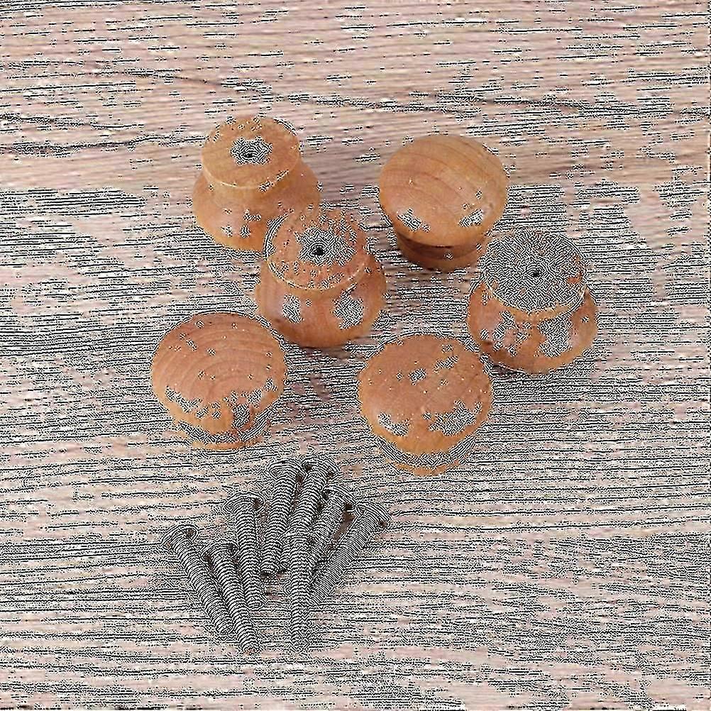 20pcs Mushroom Shape Wooden Cabinet Pull Knobs for Home Hotel Application