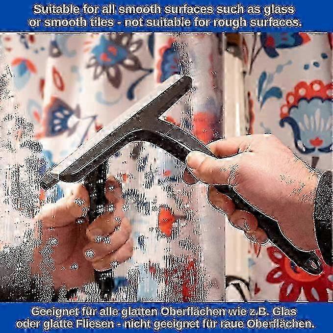 Shower Window Squeegee Black Cleaning Scraper 23*22cm