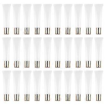Clear Lip Gloss Tube Plastic for DIY Use 50Pcs Golden Containers