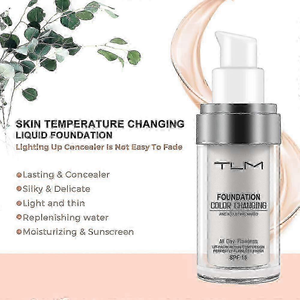 2PCS Color Changing Foundation for Aging Skin, Moisturizing Liquid Makeup
