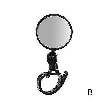 Bicycle Rearview Mirror 360 Degree Rotation Convex Mirror Handlebar Mount_w